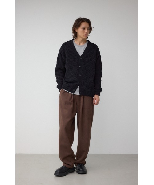 AZUL by moussy（アズールバイマウジー）の「バスケット編みマットモールカーディガン（カーディガン/ボレロ・メンズ・アイボリー/ブラック/グレー・MEDIUM/LARGE）」の16枚目の写真