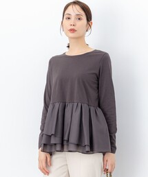 オーガンジーコンビ ロングTシャツ
