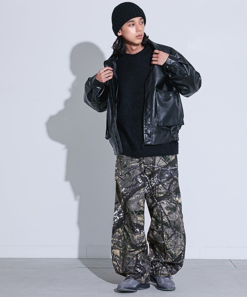 MDR(エムディアール)の「ツリーカモ柄 バレルレッグ ワイドパンツ(その他パンツ・メンズ・グレー・M/L)」の12枚目の写真