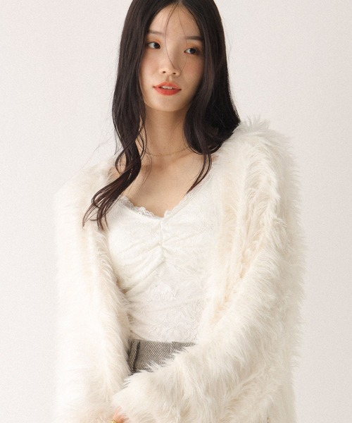 Heather（ヘザー）の「カップ付き総レースキャミ　605967（キャミソール・レディース・ブラック/オフホワイト・M/S）」の22枚目の写真