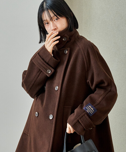 FREAK'S STORE（フリークスストア）の「3WAY ウール ミドル ジャケットコート（ステンカラーコート・レディース・ネイビー/キャメル/ブラウン・ﾌﾘ-）」の12枚目の写真