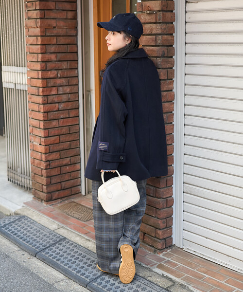 FREAK'S STORE（フリークスストア）の「3WAY ウール ミドル ジャケットコート（ステンカラーコート・レディース・ネイビー/キャメル/ブラウン・ﾌﾘ-）」の20枚目の写真