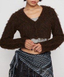 LAGUA GEM（ラグアジェム）の「BRUSHED SHORT KNIT カーディガン（カーディガン/ボレロ）」