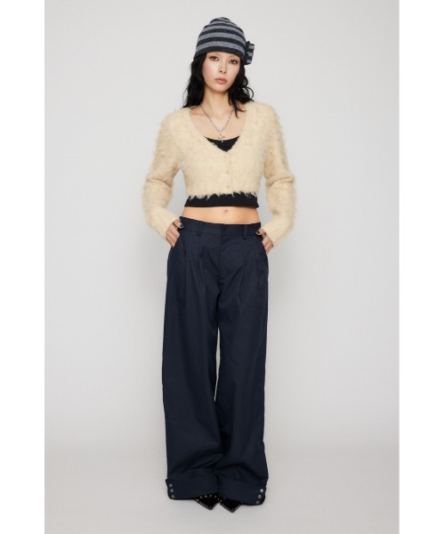 LAGUA GEM(ラグアジェム)の「BRUSHED SHORT KNIT カーディガン(カーディガン/ボレロ・レディース・ブルー/アイボリー/ブラウン・FREE)」の9枚目の写真