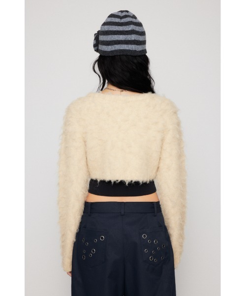 LAGUA GEM(ラグアジェム)の「BRUSHED SHORT KNIT カーディガン(カーディガン/ボレロ・レディース・ブルー/アイボリー/ブラウン・FREE)」の6枚目の写真