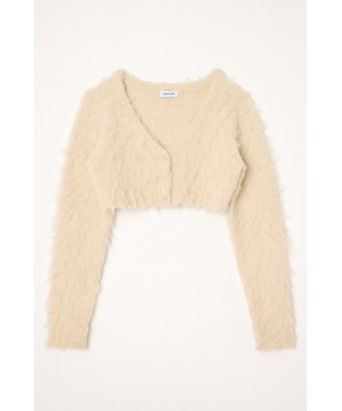 LAGUA GEM(ラグアジェム)の「BRUSHED SHORT KNIT カーディガン(カーディガン/ボレロ・レディース・ブルー/アイボリー/ブラウン・FREE)」の8枚目の写真