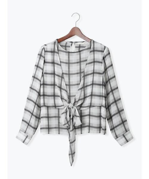 Te chichi（テチチ）の「ウエストリボンシアーチェックブラウス（シャツ/ブラウス・レディース・ブラック/ブラウン・F）」の20枚目の写真