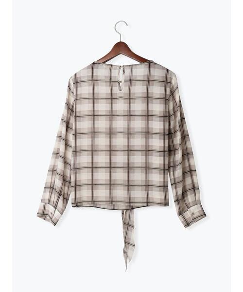 Te chichi（テチチ）の「ウエストリボンシアーチェックブラウス（シャツ/ブラウス・レディース・ブラック/ブラウン・F）」の22枚目の写真