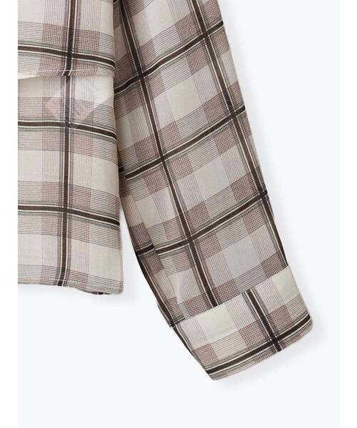 Te chichi（テチチ）の「ウエストリボンシアーチェックブラウス（シャツ/ブラウス・レディース・ブラック/ブラウン・F）」の3枚目の写真