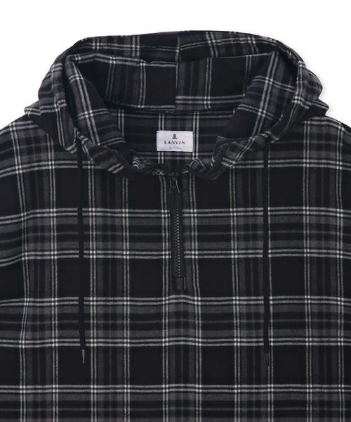 LANVIN en Bleu（ランバンオンブルー）の「チェックシャツパーカー フードシャツ シャツアウター（シャツ/ブラウス・メンズ・ブルー/ブラック・46/48/50/52）」の13枚目の写真