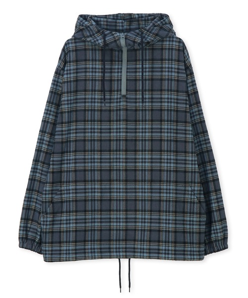 LANVIN en Bleu（ランバンオンブルー）の「チェックシャツパーカー フードシャツ シャツアウター（シャツ/ブラウス・メンズ・ブルー/ブラック・46/48/50/52）」の12枚目の写真