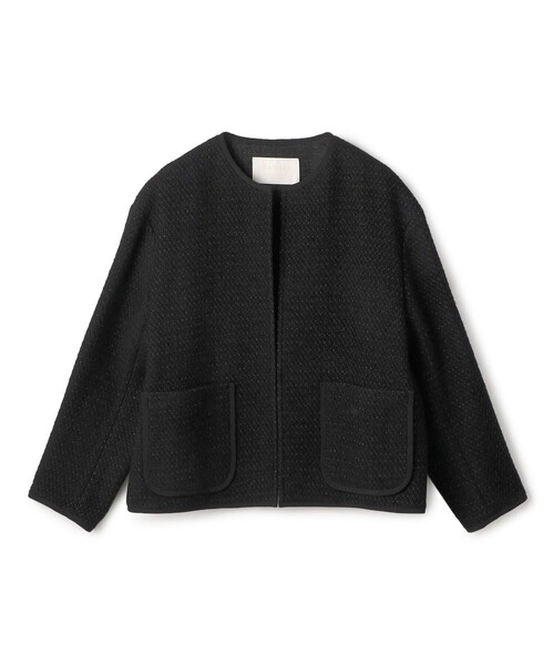 セール】ファンシードビー クルーネックジャケット（ノーカラー