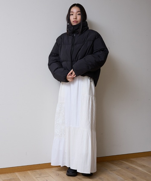 NOMINE（ノミネ）の「【NOMINE】ショート 中綿ブルゾン / パファージャケット（ダウンジャケット/コート・レディース・ブラック/ブラウン/イエロー・フリー）」の8枚目の写真