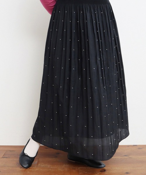 CHILD WOMAN(チャイルドウーマン)の「シャーリングDOTジャカード フレンチスリーブワンピース(ワンピース・レディース・ブラック・FREE)」の21枚目の写真