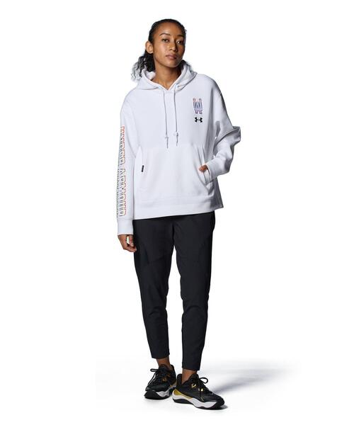 UNDER ARMOUR(アンダーアーマー)の「UAプライド ニット フーディー(トレーニング/メンズ/レディース)(スウェット・レディース・ホワイト・L/XL/2XL/M)」の3枚目の写真