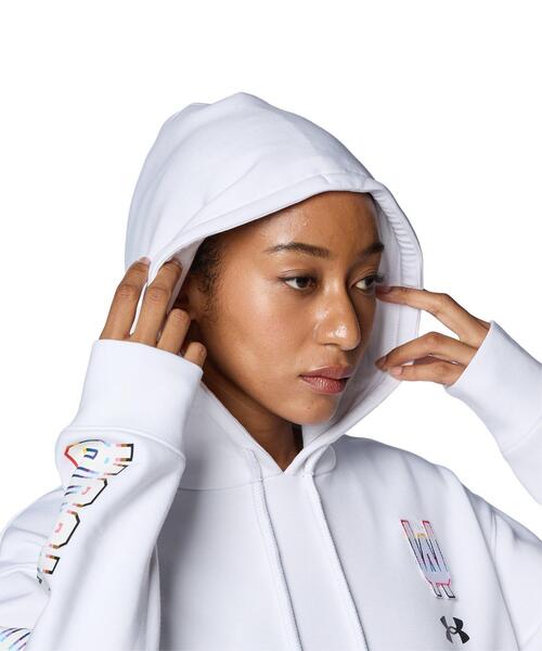 UNDER ARMOUR(アンダーアーマー)の「UAプライド ニット フーディー(トレーニング/メンズ/レディース)(スウェット・レディース・ホワイト・L/XL/2XL/M)」の7枚目の写真
