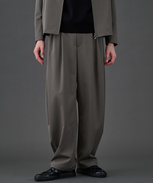CLEAR WOOL 2タックバレルスラックス（その他パンツ）｜UNITED TOKYO
