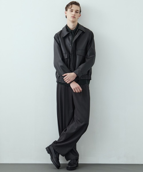 UNITED TOKYO（ユナイテッドトウキョウ）の「CLEAR WOOL 2タックバレルスラックス（その他パンツ・メンズ・ブラック/グレイッシュベージュ/グレー・1/2/3）」の9枚目の写真