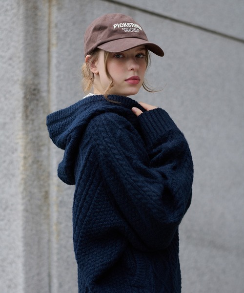 hazyl（ヘイジル）の「cable knit foodie / ケーブルニットフーディ