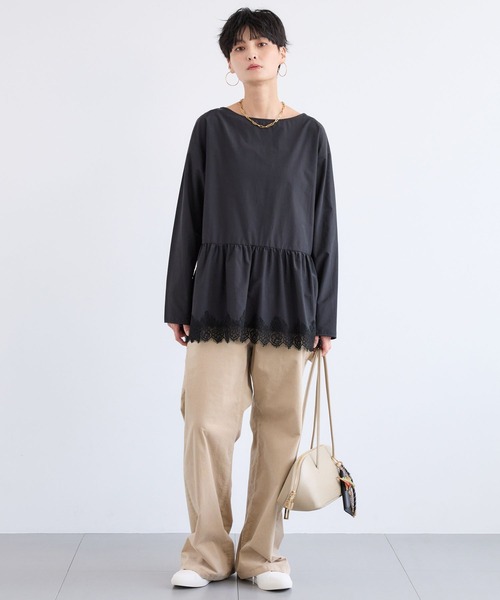 BARNYARDSTORM（バンヤードストーム）の「BARNYARDSTORM / 裾フリルブラウス / ハンドウォッシャブル 【YouTube「i.style closet」紹介アイテム】（シャツ/ブラウス・レディース・ホワイト/ブラック・FREE）」の22枚目の写真