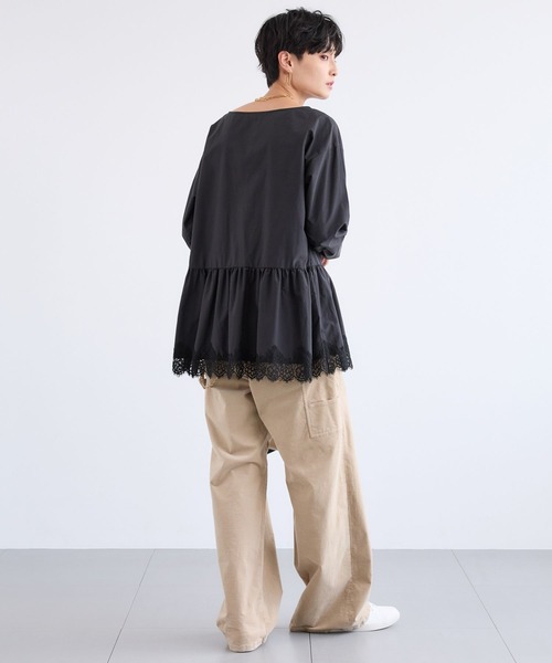 BARNYARDSTORM（バンヤードストーム）の「BARNYARDSTORM / 裾フリルブラウス / ハンドウォッシャブル 【YouTube「i.style closet」紹介アイテム】（シャツ/ブラウス・レディース・ホワイト/ブラック・FREE）」の20枚目の写真