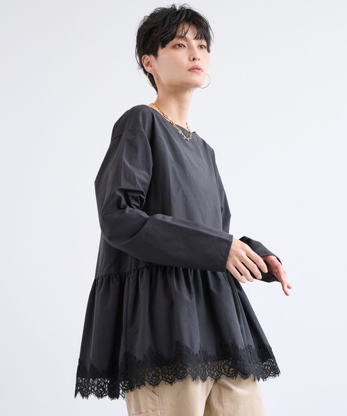 BARNYARDSTORM（バンヤードストーム）の「BARNYARDSTORM / 裾フリルブラウス / ハンドウォッシャブル 【YouTube「i.style closet」紹介アイテム】（シャツ/ブラウス・レディース・ホワイト/ブラック・FREE）」の15枚目の写真