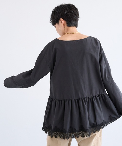 BARNYARDSTORM（バンヤードストーム）の「BARNYARDSTORM / 裾フリルブラウス / ハンドウォッシャブル 【YouTube「i.style closet」紹介アイテム】（シャツ/ブラウス・レディース・ホワイト/ブラック・FREE）」の14枚目の写真