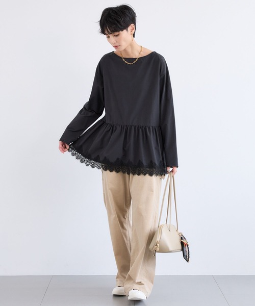 BARNYARDSTORM（バンヤードストーム）の「BARNYARDSTORM / 裾フリルブラウス / ハンドウォッシャブル 【YouTube「i.style closet」紹介アイテム】（シャツ/ブラウス・レディース・ホワイト/ブラック・FREE）」の13枚目の写真