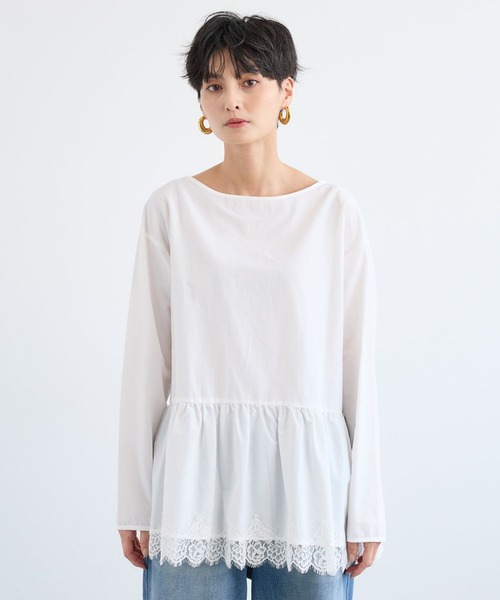 BARNYARDSTORM（バンヤードストーム）の「BARNYARDSTORM / 裾フリルブラウス / ハンドウォッシャブル 【YouTube「i.style closet」紹介アイテム】（シャツ/ブラウス・レディース・ホワイト/ブラック・FREE）」の11枚目の写真