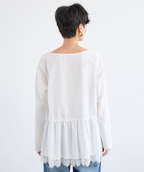 BARNYARDSTORM（バンヤードストーム）の「BARNYARDSTORM / 裾フリルブラウス / ハンドウォッシャブル 【YouTube「i.style closet」紹介アイテム】（シャツ/ブラウス・レディース・ホワイト/ブラック・FREE）」の9枚目の写真