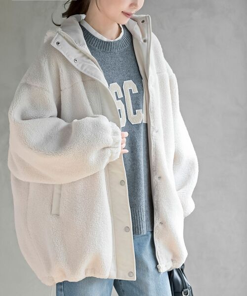 ボアビッグシルエットフードブルゾン（ブルゾン）｜rps（アール