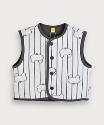 moimoln（モイモルン）の「【SOFT&】ベアモチーフ配色キルティングベスト（ベスト）」