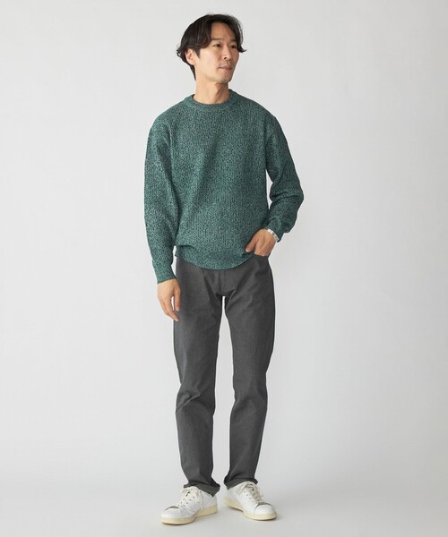 SHIPS(シップス)の「SHIPS:〈手洗い可能〉メランジ クルーネック ニット(ニット/セーター・メンズ・ケリーグリーン/ネイビー/ブラウン/レッド・SMALL/MEDIUM/LARGE/X-LARGE)」の8枚目の写真