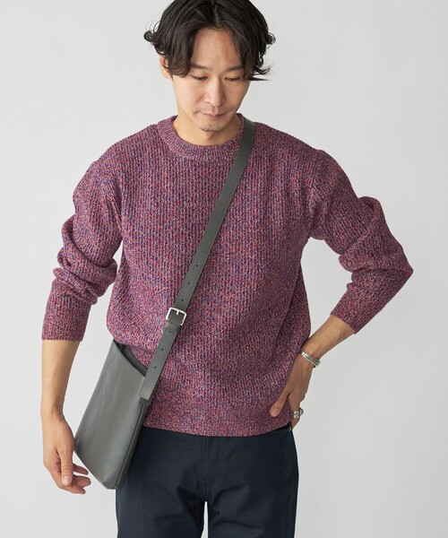 SHIPS(シップス)の「SHIPS:〈手洗い可能〉メランジ クルーネック ニット(ニット/セーター・メンズ・ケリーグリーン/ネイビー/ブラウン/レッド・SMALL/MEDIUM/LARGE/X-LARGE)」の13枚目の写真