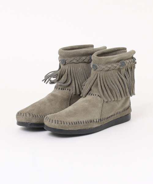 Minnetonka(ミネトンカ)の「【RES】【MINNETONKA】ハイ トップ バック ジッパー ブーツ HI TOP BACK ZIP BOOTS(ブーツ・レディース・ライトブラウン/グレー/ブラウン/ダークブラウン・US5)」の2枚目の写真