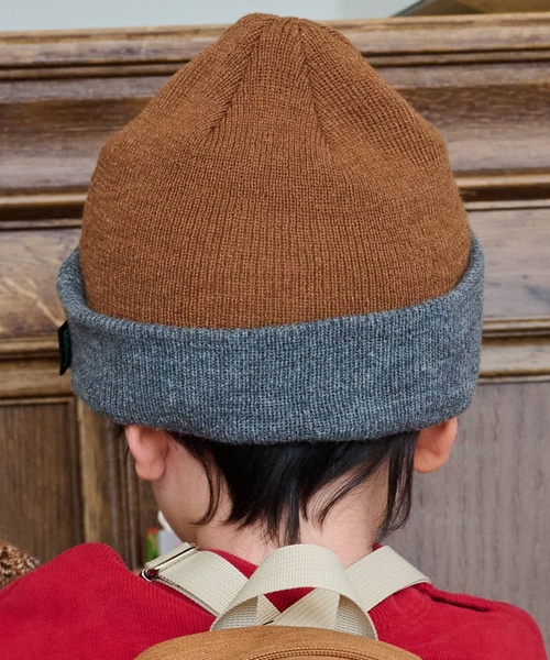 kladskap（クレードスコープ）の「恐竜ニット帽（ニットキャップ/ビーニー・キッズ・モスグリーン/ブラウン・S(51-56cm）」の10枚目の写真