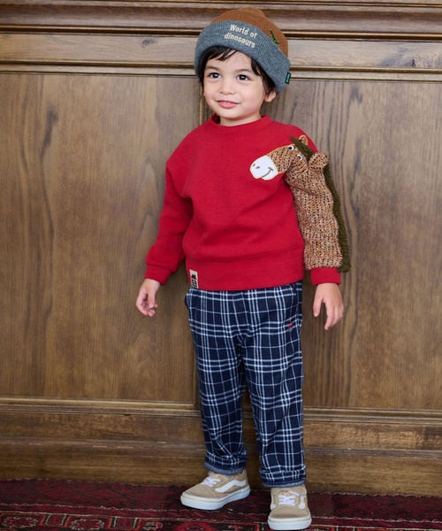 kladskap（クレードスコープ）の「恐竜ニット帽（ニットキャップ/ビーニー・キッズ・モスグリーン/ブラウン・S(51-56cm）」の11枚目の写真