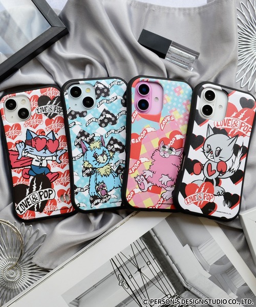 M-factory(エムファクトリー)の「iPhone17 ケース iPhone16 ケース iPhone15 iPhone14 iPhone13 ラブアンドポップ 耐衝撃ケース(スマホケース/カバー・レディース・ブラック系/ブルー系/レッド系/ピンク系・iPhone 16/iPhone 13/14/15/iPhone 17)」の13枚目の写真