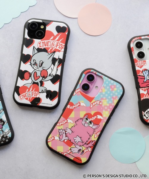 M-factory(エムファクトリー)の「iPhone17 ケース iPhone16 ケース iPhone15 iPhone14 iPhone13 ラブアンドポップ 耐衝撃ケース(スマホケース/カバー・レディース・ブラック系/ブルー系/レッド系/ピンク系・iPhone 16/iPhone 13/14/15/iPhone 17)」の7枚目の写真