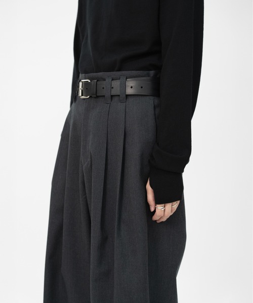 LAPIIS（ラピス）の「HEAVY WOOL GABARDINE OVER WIDE TUCK TROUSERS