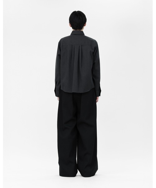 HEAVY WOOL GABARDINE OVER WIDE TUCK TROUSERS（スラックス）｜LAPIIS