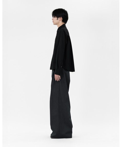 セール】HEAVY WOOL GABARDINE OVER WIDE TUCK TROUSERS（スラックス