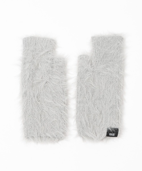 HARE（ハレ）の「シャギーニットグローブ(HARE)（手袋・メンズ・グレー/ブルー/ブラック/レッド・FREE）」の5枚目の写真