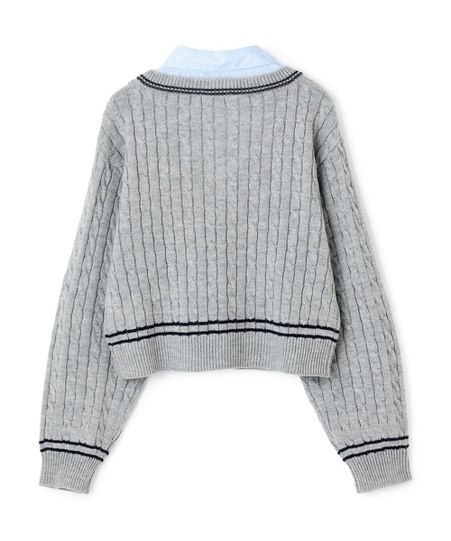 LOVETOXIC（ラブトキシック）の「衿つきレイヤードニット（ニット/セーター・キッズ・アイボリー/ベージュ/ネイビー/トップグレー・S:140cm/L:160cm/130cm/M:150cm）」の15枚目の写真