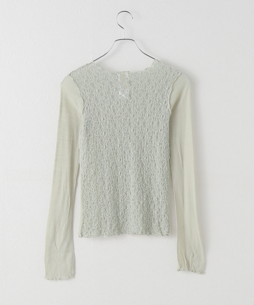 EMILY WEEK(エミリーウィーク)の「【BASERANGE/ベースレンジ】KENRU LONG SLEEVE TEE / TTKLS-WR-WI25(Tシャツ/カットソー・レディース・グリーン・SMALL)」の10枚目の写真