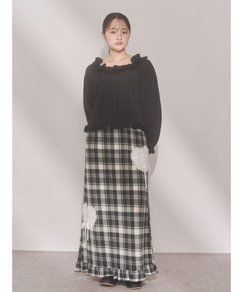 merry jenny（メリージェニー）の「sugar square blouse（シャツ/ブラウス・レディース・オフホワイト/ライトブルー/ブラック・FREE）」の13枚目の写真