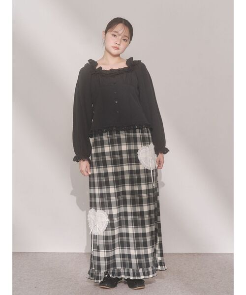 merry jenny（メリージェニー）の「sugar square blouse（シャツ/ブラウス・レディース・オフホワイト/ライトブルー/ブラック・FREE）」の14枚目の写真