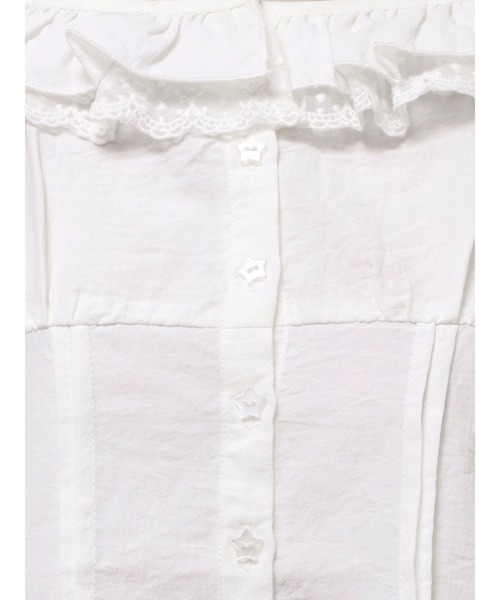 merry jenny(メリージェニー)の「sugar square blouse(シャツ/ブラウス・レディース・オフホワイト/ライトブルー/ブラック・FREE)」の14枚目の写真