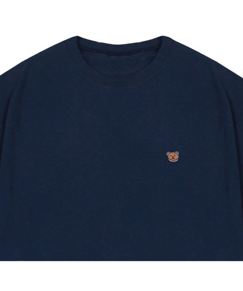 GRAVER（グレーバー）の「[UNISEX]スモールベアフェイススマイルバンファルティ_ネイビー（Tシャツ/カットソー・レディース・ネイビー・SMALL/LARGE/X-LARGE/MEDIUM）」の3枚目の写真