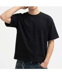 UNDEROFF（アンダーオフ）の「メンズ コットン 半袖 クロップTシャツ ブラック（Tシャツ/カットソー）」